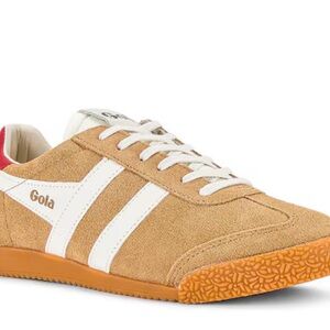 Goal Elan Sneaker in Caramel, Off White, and Deep Red